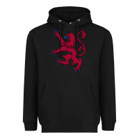 Black lion rampant of scotland, royal banner, royal arms, scottish pride Heavyweight Hoodie - linhVisuals