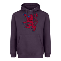 Plum lion rampant of scotland, royal banner, royal arms, scottish pride Heavyweight Hoodie - linhVisuals