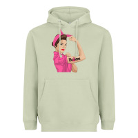 Matcha believe cancer awareness women gift Heavyweight Hoodie - linhVisuals