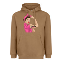 Toasted Coconut believe cancer awareness women gift Heavyweight Hoodie - linhVisuals