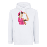 White believe cancer awareness women gift Heavyweight Hoodie - linhVisuals