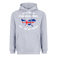 Heather Grey what part of eyjafjallajökull don't you understand raglan baseball te Heavyweight Hoodie - linhVisuals