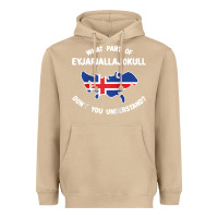 Mushroom what part of eyjafjallajökull don't you understand raglan baseball te Heavyweight Hoodie - linhVisuals