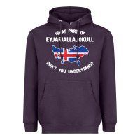 Plum what part of eyjafjallajökull don't you understand raglan baseball te Heavyweight Hoodie - linhVisuals