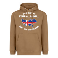 Toasted Coconut what part of eyjafjallajökull don't you understand raglan baseball te Heavyweight Hoodie - linhVisuals