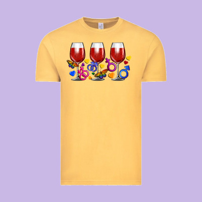 Pride Wine Cups Vintage Tee Designed By Fadigitalartstudio