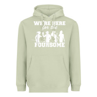 Matcha we're here for the foursome funny sarcasm golf lover golfer t shirt Heavyweight Hoodie - linhVisuals