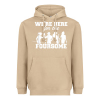 Mushroom we're here for the foursome funny sarcasm golf lover golfer t shirt Heavyweight Hoodie - linhVisuals