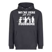 Smoke we're here for the foursome funny sarcasm golf lover golfer t shirt Heavyweight Hoodie - linhVisuals