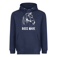 Navy womens boss mare horseback riding equestrians men horse women gift v n Heavyweight Hoodie - linhVisuals