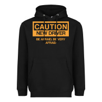 Black caution new student driver funny Heavyweight Hoodie - linhVisuals