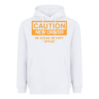 White caution new student driver funny Heavyweight Hoodie - linhVisuals