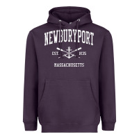 Plum newburyport ma vintage crossed oars & boat anchor sports t shirt Heavyweight Hoodie - linhVisuals