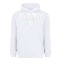 White newburyport ma vintage crossed oars & boat anchor sports t shirt Heavyweight Hoodie - linhVisuals