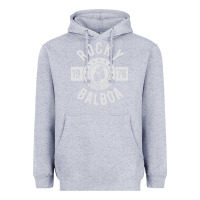 Heather Grey rocky boxing club Heavyweight Hoodie - linhVisuals