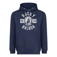 Navy rocky boxing club Heavyweight Hoodie - linhVisuals