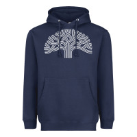Navy oakland california hoodie   oak tree Heavyweight Hoodie - linhVisuals