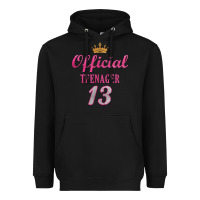 Official 13 Teenager Cute 13th Birthday Ideas For Girls T Shirt Heavyweight Hoodie | Teevron