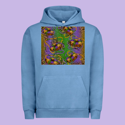 Mardi Gras King Cake Leopard Urban Hoodie Designed By Ranaportraitstore