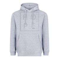 Heather Grey hope quote Heavyweight Hoodie - linhVisuals