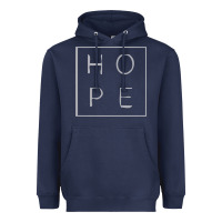 Navy hope quote Heavyweight Hoodie - linhVisuals