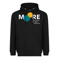 Black Moore College of Art and Design Heavyweight Hoodie - linhVisuals