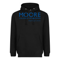 Black Moore College of Art and Design Heavyweight Hoodie - linhVisuals
