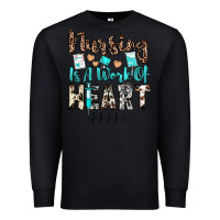 Black nursing is a work of heart Premium Sweatshirt - JahusDesignShop