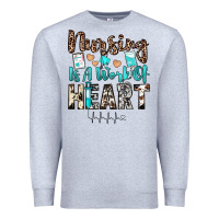Heather Grey nursing is a work of heart Premium Sweatshirt - JahusDesignShop