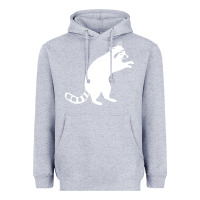 Heather Grey raccoon Heavyweight Hoodie - linhVisuals