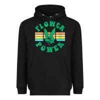 Black womens flower power 420 thc pot weed medical marijuana funny weed v ne Heavyweight Hoodie - linhVisuals