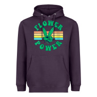 Plum womens flower power 420 thc pot weed medical marijuana funny weed v ne Heavyweight Hoodie - linhVisuals