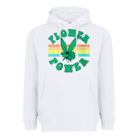 White womens flower power 420 thc pot weed medical marijuana funny weed v ne Heavyweight Hoodie - linhVisuals