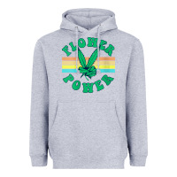 Heather Grey womens flower power 420 thc pot weed medical marijuana funny weed v ne Heavyweight Hoodie - linhVisuals