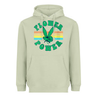 Matcha womens flower power 420 thc pot weed medical marijuana funny weed v ne Heavyweight Hoodie - linhVisuals
