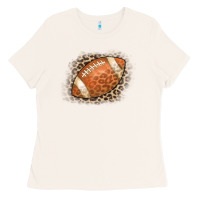 Bone American Football Leopard Ladies Tee - CowCowDesign
