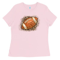 Bubblegum Pink American Football Leopard Ladies Tee - CowCowDesign