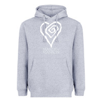 Heather Grey marlyn manson special music popular Heavyweight Hoodie - linhVisuals