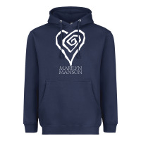 Navy marlyn manson special music popular Heavyweight Hoodie - linhVisuals