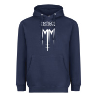 Navy marlyn manson special music popular Heavyweight Hoodie - linhVisuals