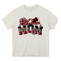 Cream cheer mom  maroon Heavy Core Tee - CowGirlArtShop