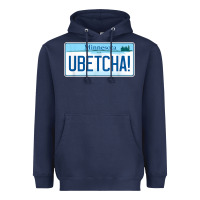 Navy ubetcha (you betcha) minnesota license plate t shirt Heavyweight Hoodie - linhVisuals