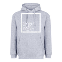 Heather Grey people over profit democratic socialism pro socialist symbol t shirt Heavyweight Hoodie - linhVisuals