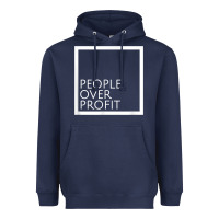 Navy people over profit democratic socialism pro socialist symbol t shirt Heavyweight Hoodie - linhVisuals
