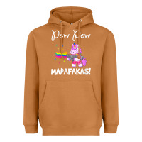 Meerkat womens pew madafakas funny fantasy unicorn with rainbow gun   white v Heavyweight Hoodie - linhVisuals
