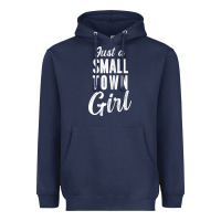 Navy womens just a small town girl journey t shirt Heavyweight Hoodie - linhVisuals