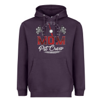 Plum race car mom pit crew racing family birthday party t shirt Heavyweight Hoodie - linhVisuals