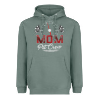 Sage race car mom pit crew racing family birthday party t shirt Heavyweight Hoodie - linhVisuals