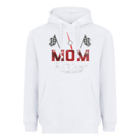 White race car mom pit crew racing family birthday party t shirt Heavyweight Hoodie - linhVisuals