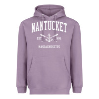 Lavender nantucket ma vintage crossed oars & boat anchor sports pullover hoodie Heavyweight Hoodie - linhVisuals